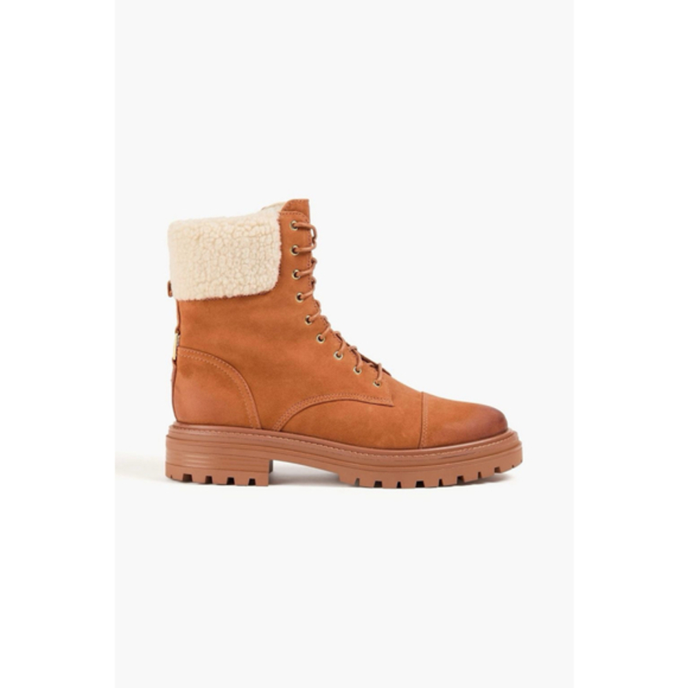 SAM EDELMAN Aleia lace-up suede ankle boots 9M